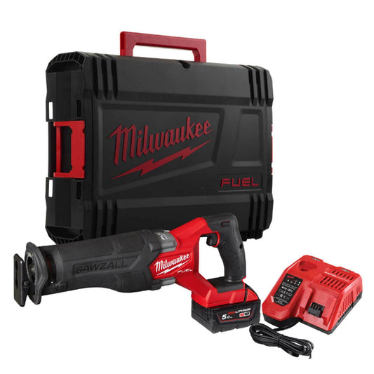 Milwaukee M18FSZ-501X 18V FUEL Brushless Sawzall Reciprocating Saw with 1 x 5.0Ah Battery & Charger 4933478497 - MonkeyTools