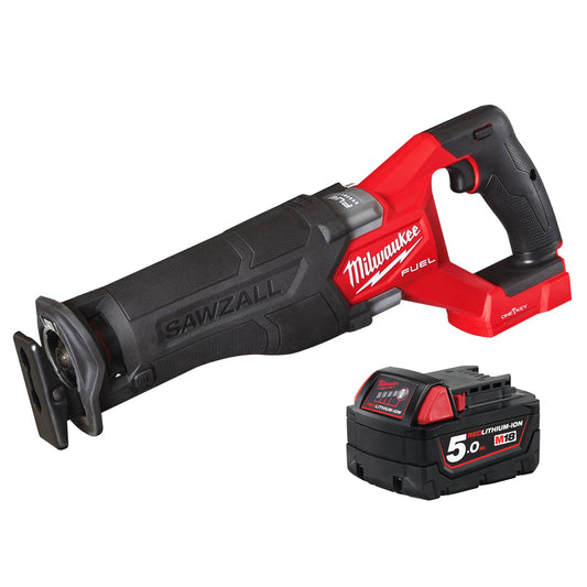 Milwaukee M18ONEFSZ-0X 18V Fuel Brushless One-Key Sawzall Reciprocating Saw with 1 x 5.0Ah Battery - MonkeyTools