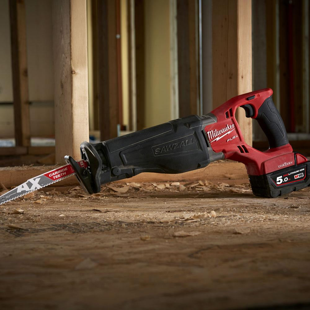 Milwaukee M18ONEFSZ-0X 18V Fuel Brushless One-Key Sawzall Reciprocating Saw with 1 x 5.0Ah Battery & Charger - MonkeyTools