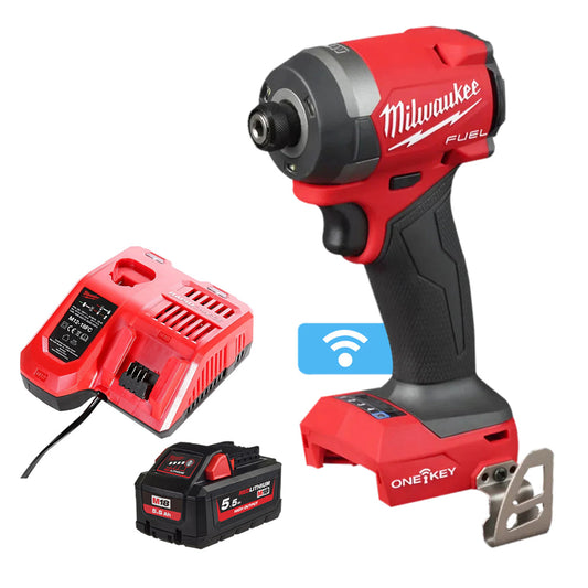 Milwaukee M18ONEID3-0 18V FUEL ONE-KEY Brushless Impact Driver with 1 x 5.5Ah Battery & Charger - MonkeyTools