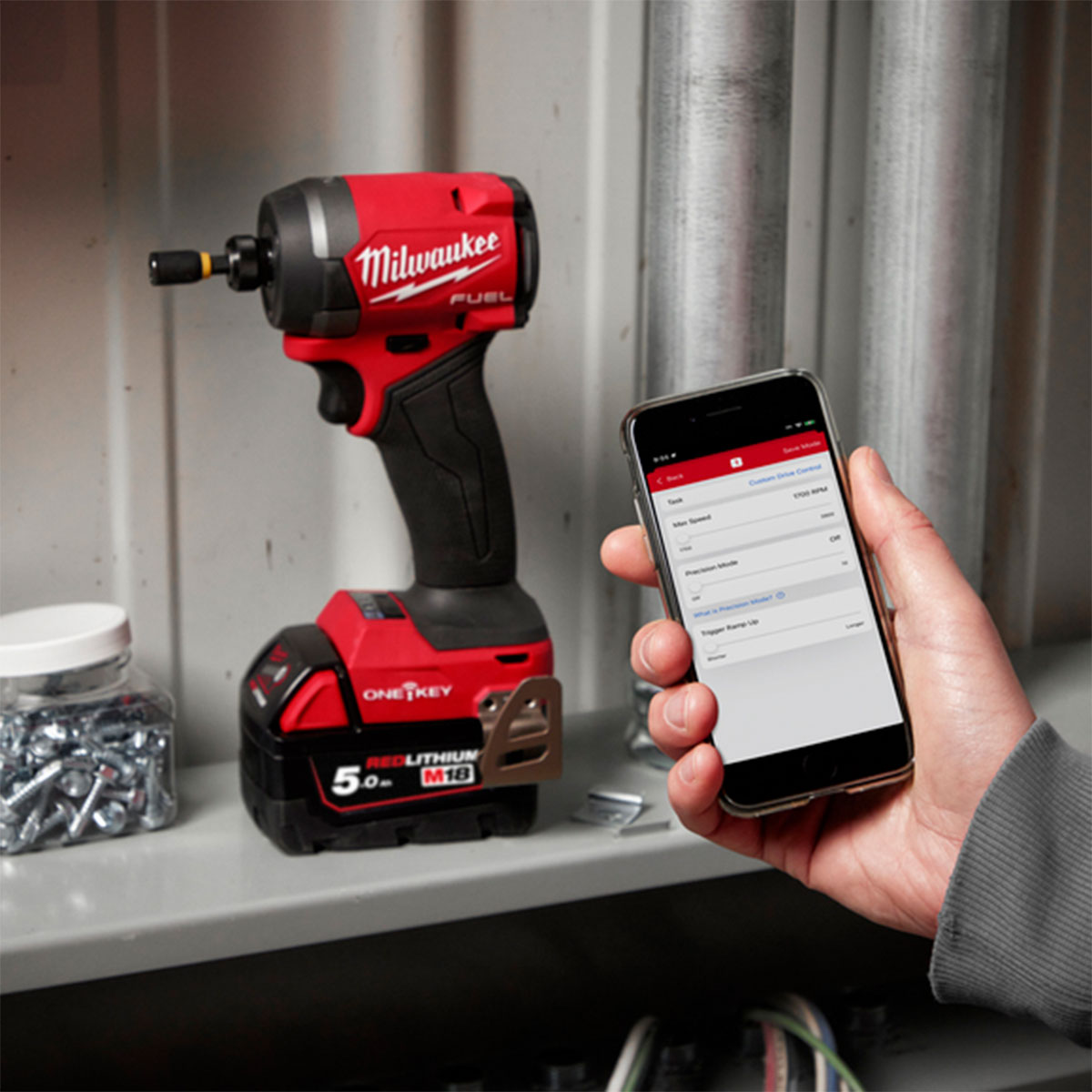 Milwaukee M18ONEPP2A3-502X 18V Fuel Brushless Combi Drill & Impact Driver with 2 x 5.0Ah Batteries Charger & Case 4933493245 - MonkeyTools