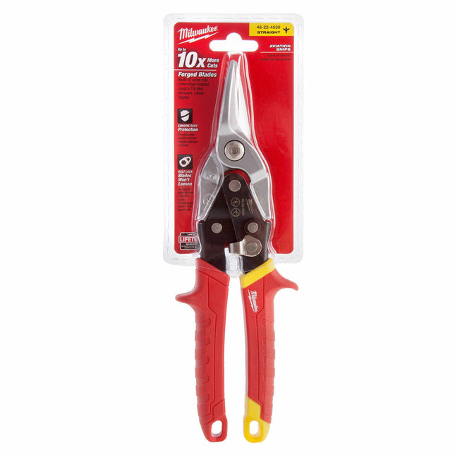 Milwaukee Straight Cut Aviation Snips 48224530 - MonkeyTools
