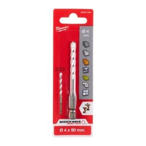 Genuine Milwaukee 4932471092 4mm x 90mm 3 Flat Shank Multi Material Drill Bit - MonkeyTools