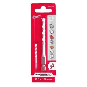 Genuine Milwaukee 4932471096 6mm x 100mm 3 Flat Shank Multi Material Drill Bit - MonkeyTools
