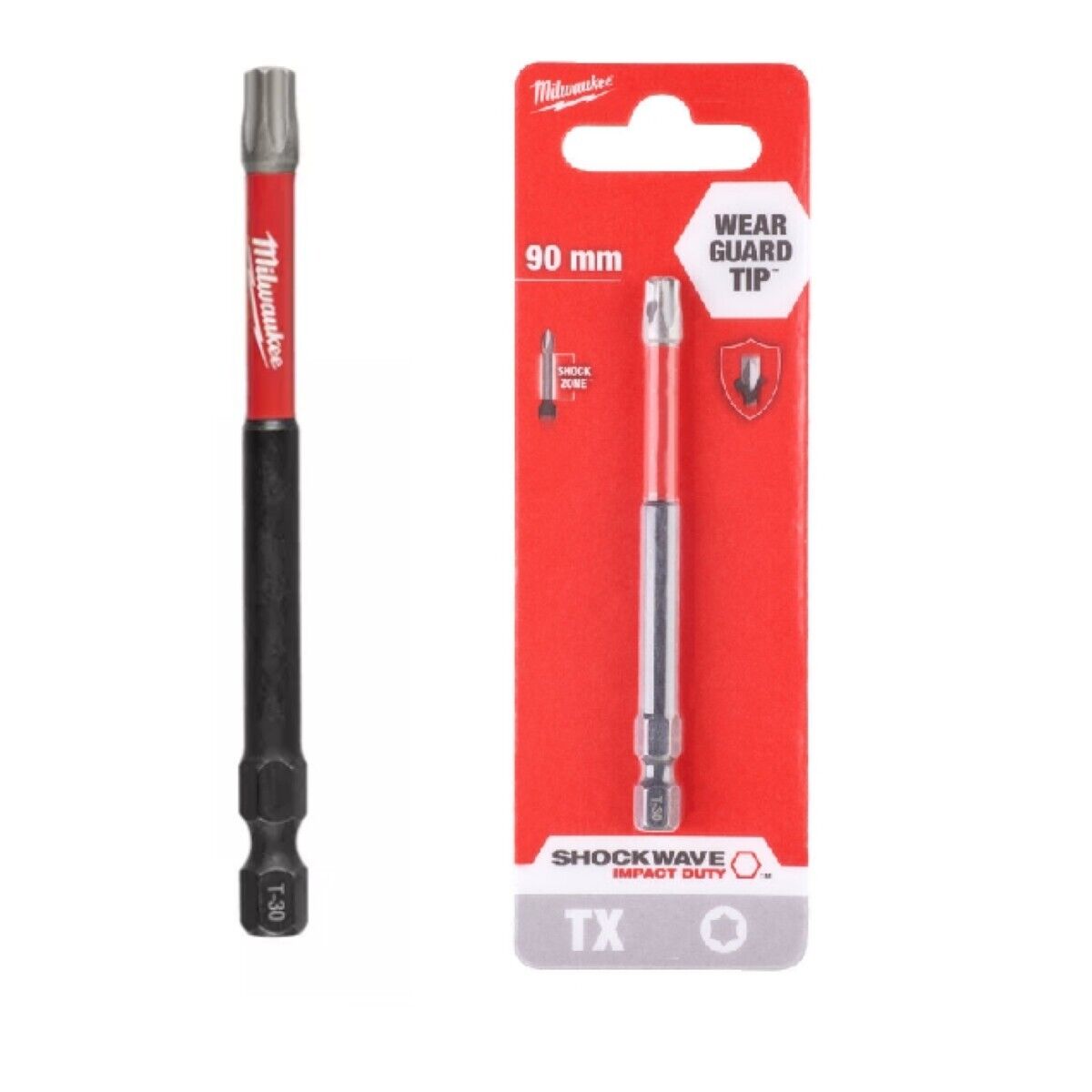 GENUINE Milwaukee 4932471575 Impact Bits SHOCKWAVE Tx 30 90MM Long - MonkeyTools