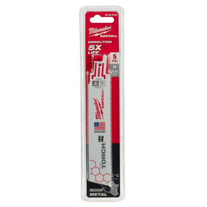 Genuine Milwaukee Sawzall Torch Recip Blades - 5pk 6