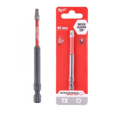 GENUINE MILWAUKEE SHOCKWAVE IMPACT DUTY TX15 X 90MM SCREWDRIVING BIT