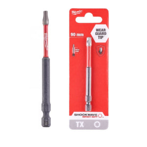 GENUINE MILWAUKEE SHOCKWAVE IMPACT DUTY TX15 X 90MM SCREWDRIVING BIT - MonkeyTools