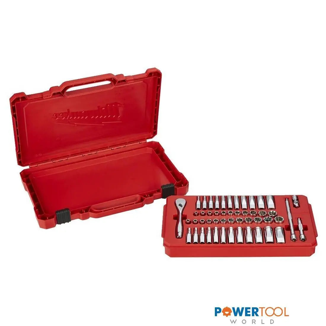 MILWAUKEE 1/4" DRIVE RATCHET & SOCKET SET SAE & METRIC X50 PCS 4932464944 - MonkeyTools