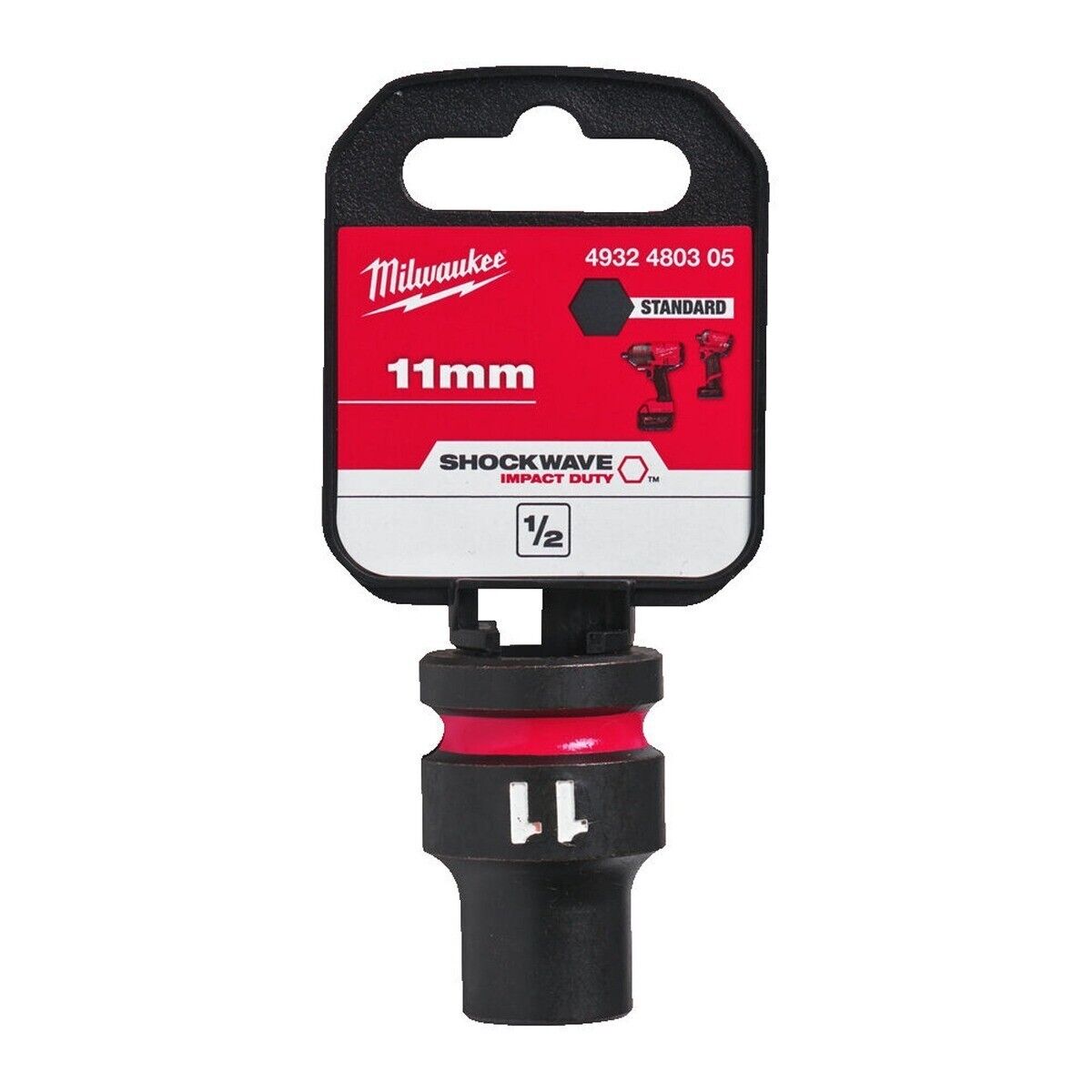 MILWAUKEE 11MM SHOCKWAVE IMPACT DUTY 1/2" DRIVE IMPACT SOCKET (PACK OF 1) 4932480305 - MonkeyTools