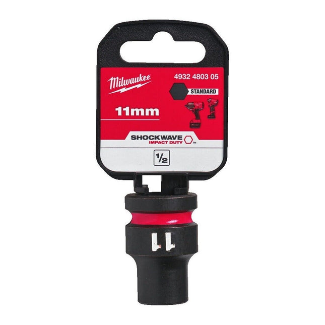 MILWAUKEE 11MM SHOCKWAVE IMPACT DUTY 1/2" DRIVE IMPACT SOCKET (PACK OF 1) 4932480305 - MonkeyTools