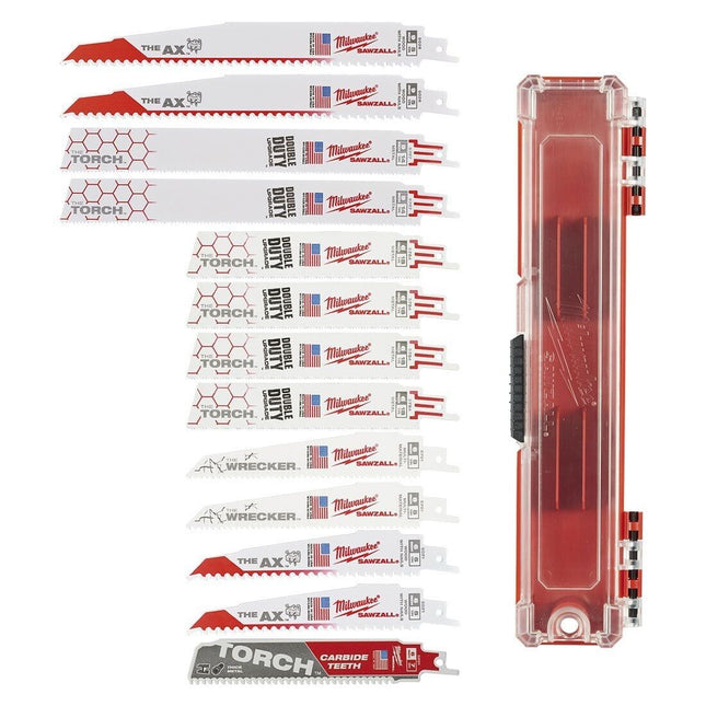 Milwaukee 13 Piece Sawzall Reciprocating Sabre Saw Blade Set - MonkeyTools