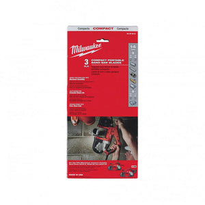 Milwaukee 18V Compact Bandsaw Blades - 900mm x 10 TPI - 3 Piece - 48390609 - MonkeyTools