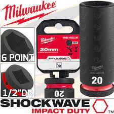 Milwaukee 20mm Shockwave Impact Duty 1/2" Drive Impact Socket - MonkeyTools