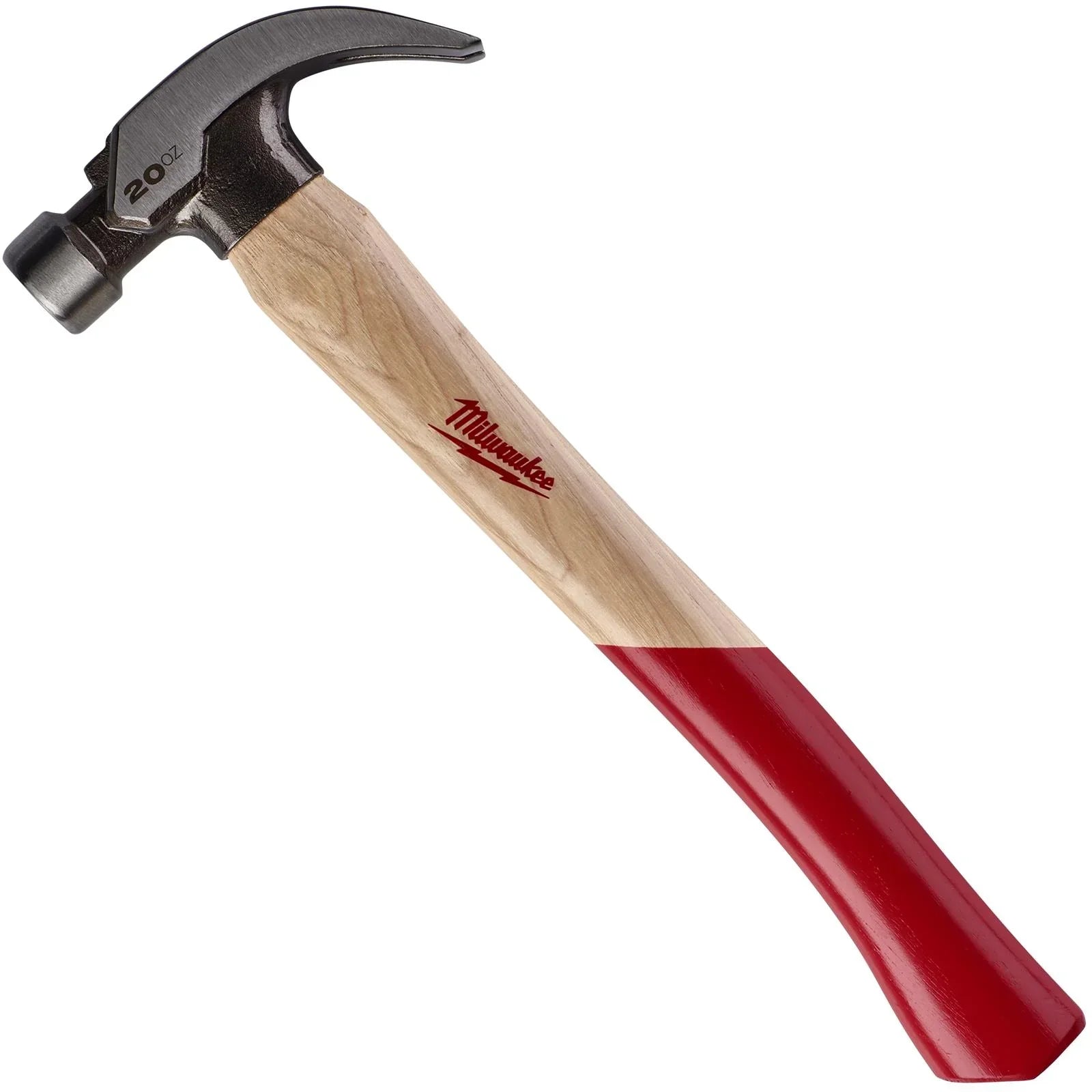 Milwaukee 20oz Hickory Curved Claw Hammer 4932478660 - MonkeyTools