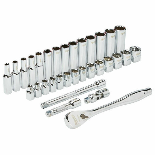Milwaukee 3/8" Drive Ratchet & Socket Set - 32pc - Metric - 4932464945 - MonkeyTools