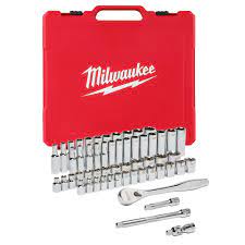 Milwaukee 3/8" Drive Ratchet & Socket Set - 56pc - Metric/Imperial - 4932464946 - MonkeyTools