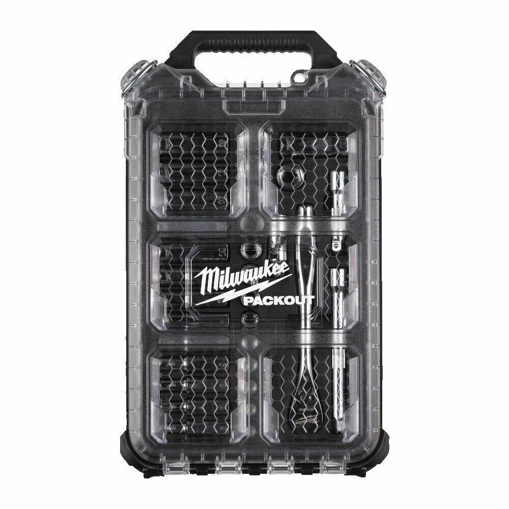 Milwaukee 3/8" Metric 32pc Ratchet & Socket PackOut Kit Set - 4932478813 - MonkeyTools