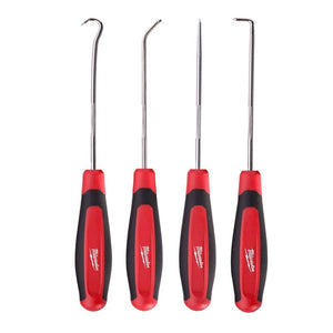 Milwaukee 48-22-9215 4 Piece Hook and Pick Set - Black/Red/Silver - MonkeyTools