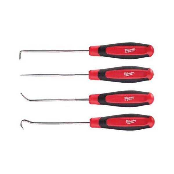 Milwaukee 48-22-9215 4 Piece Hook and Pick Set - Black/Red/Silver - MonkeyTools