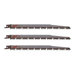 Milwaukee 48001077 240mmx4/5TPI Sawzall Wood & Plastic Reciprocating Blade 3 Pk