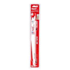 Milwaukee 48005036 230mm x 5tpi Thin Kerf Demolition Recip Saw Blades Pack of 5 - MonkeyTools