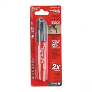 Milwaukee 48223103 Inkzall Jobsite Chisel Point Marker Pen - MonkeyTools