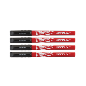 Milwaukee 48223164 - INKZALL Jobsite Fine Tip Black Pens - 4pc - MonkeyTools