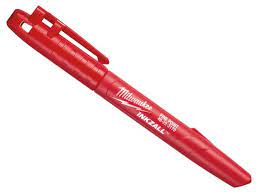 Milwaukee 48223170 Inkzall Jobsite Fine Point Red Marker Pen - Single - MonkeyTools