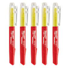 Milwaukee 48223201 INKZALL� Highlighter Yellow (Pack 5) - MonkeyTools