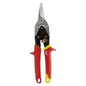 Milwaukee 48224530 Metal Aviation Snips Straight Cut 10in 260mm XMS22AVSNIPS - MonkeyTools