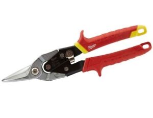 Milwaukee 48224530 Metal Aviation Snips Straight Cut 10in 260mm XMS22AVSNIPS - MonkeyTools
