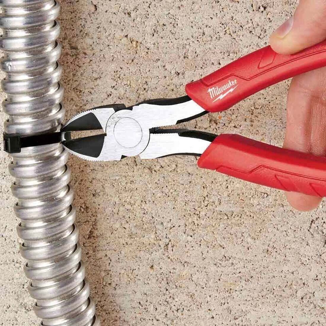 Milwaukee 48226107 180mm 7" Comfort Grip Diagonal Cutting Pliers Wire Cutter - MonkeyTools