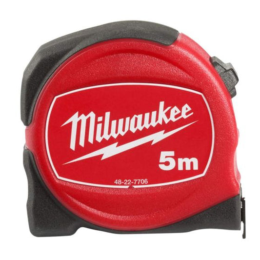 MILWAUKEE 48227706 SLIMLINE TAPE MEASURE S5/25 METRIC ONLY 5M - MonkeyTools