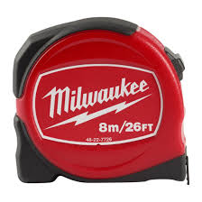 MILWAUKEE 48227726 SLIMLINE TAPE MEASURE S8-26/25 8M / 26FT - MonkeyTools
