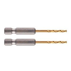 Milwaukee 48894704 2.5 x 62mm Shockwave HSS-Ground Titanium Metal Drill Bit 2pk