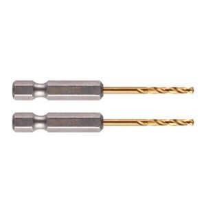 Milwaukee 48894704 2.5 x 62mm Shockwave HSS-Ground Titanium Metal Drill Bit 2pk - MonkeyTools