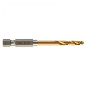 Milwaukee 48894710 4.5x76mm Shockwave HSS-Ground Titanium Metal Drill Bit - MonkeyTools