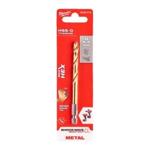 Milwaukee 48894715 6.5x107mm Shockwave HSS-Ground Titanium Metal Drill Bit - MonkeyTools