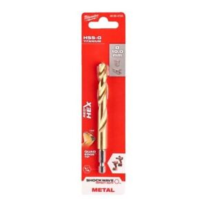 Milwaukee 48894723 10x120mm Shockwave HSS-Ground Titanium Metal Drill Bit - MonkeyTools