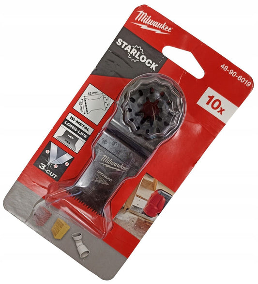 Milwaukee 48906019 35 x 42mm Starlock Bi-Metal Multi Tool Blade 10pk - MonkeyTools