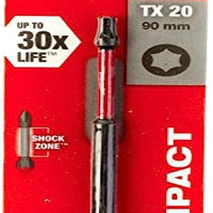 Milwaukee 4932 4308 78 Impact Shockwave Screwdriver Bits TX20 90mm - MonkeyTools