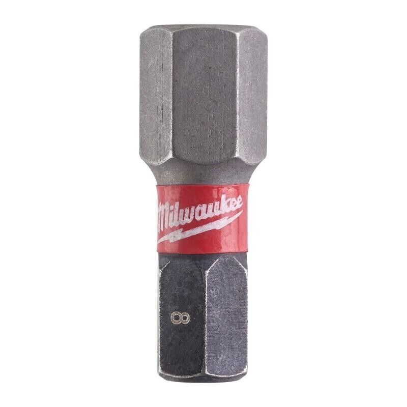 Milwaukee 4932 4308 98 Impact Shockwave Screwdriver Bits Hex 8mm 25mm - MonkeyTools