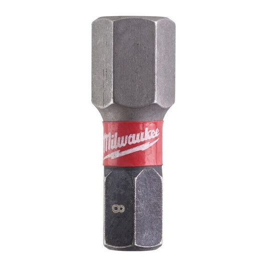 Milwaukee 4932 4308 98 Impact Shockwave Screwdriver Bits Hex 8mm 25mm - MonkeyTools