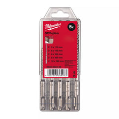 MILWAUKEE 4932352338 M2 SDS+ DRILL BIT SET X5 PCS
