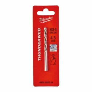 Milwaukee 4932352354 HSS-G 4.5mm x 80mm Thunderweb Metal Drilling Drill Bit - MonkeyTools