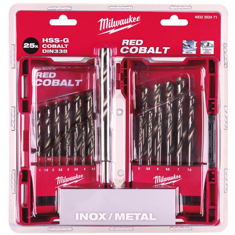 Milwaukee 4932352471 HSS Ground Cobalt Drill Bits 25pk - MonkeyTools
