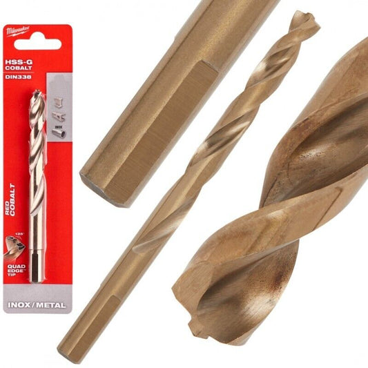 MILWAUKEE 4932363260 RED COBALT HSS GROUND METAL DRILL BIT (Different Sizes) - MonkeyTools