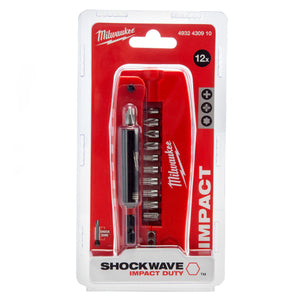 Milwaukee 4932430910 12 Pc Shockwave Impact Duty Drive Guide Screwdriver Bit Set - MonkeyTools