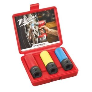 Milwaukee 4932451568 SHOCKWAVE Automotive Impact Socket 3pc Set - MonkeyTools